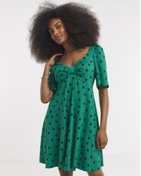 Simply Be - Jersey Knot Front Skater Dress - Lyst