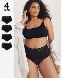 Pretty Secrets - 4 Pack Lace Top Full Knickers - Lyst