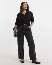 Simply Be - Turn Up Hem Straight Leg Jeans - Lyst