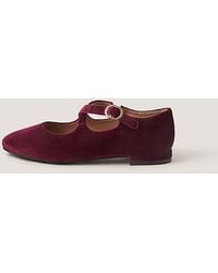 Monsoon - Dana Velvet Mary Jane Flats - Lyst