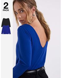 Simply Be - 2 Pack V Back Tops - Lyst