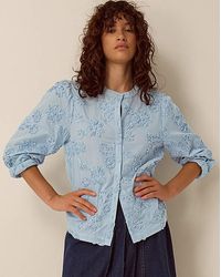 Monsoon - Blair Floral Applique Blouse - Lyst