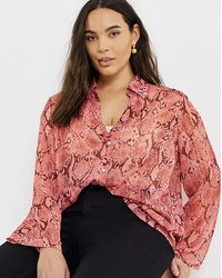 Simply Be - Crinkle Georgette Blouse - Lyst