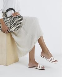 JD Williams - Padded Loop Mule Sandal Wide - Lyst