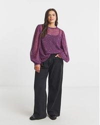 Simply Be - Exaggerated Sleeve Blouse - Lyst