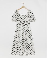 Flounce London - Spotted Midaxi Dress - Lyst