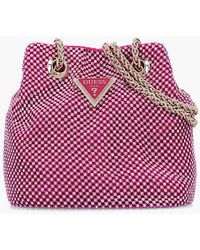Guess - Zalina Diamante Chain Mesh Pouch - Lyst