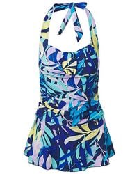 JD Williams - Leaf Non Wired Halter Neck Swimdress - Lyst