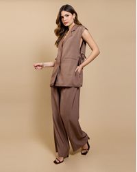 Little Mistress - Lm Mink Wide Trouser - Lyst