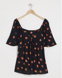 Simply Be - Crinkle Short Sleeve Blouse - Lyst