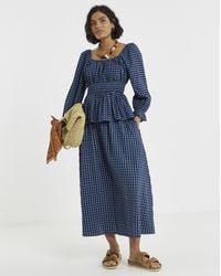 Simply Be - Gingham Midaxi Skirt - Lyst