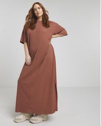Simply Be - Ribbed Maxi T-Shirt Dress - Lyst