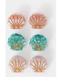 Accessorize - 6-Pack Mini Shell Claw Clips - Lyst