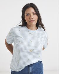 Simply Be - Ditsy Floral Embroidered Tee - Lyst
