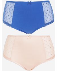 Pretty Secrets - 2 Pack Rachel Embroidery Deep Brief - Lyst