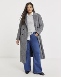 Simply Be - Brushed Faux Wool Midaxi Coat - Lyst