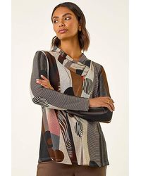 Roman - Roman Abstract Print Snit Top - Lyst