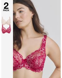 Pretty Secrets - 2 Pack Ella Lace Full Cup Wired Bras - Lyst