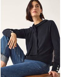 Monsoon - Nila Neck Tie Jumper - Lyst