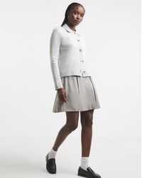 Simply Be - Pleated Brushed Mini Skirt - Lyst