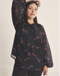 Simply Be - Georgette Pussy Bow Blouse - Lyst