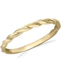 iJewel - 9Ct Twist Band Stack Ring - Lyst