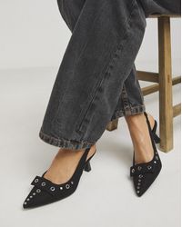 Simply Be - Eyelet Slingback Court Shoe Wide Fit - Lyst