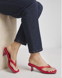 Simply Be - Toe Post Kitten Heel Ex Wide - Lyst