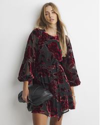 Simply Be - Burnout Devoure Godet Skater Dress - Lyst