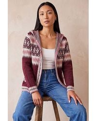 Roman - Roman Jacquard Zipped Knit Cardigan - Lyst