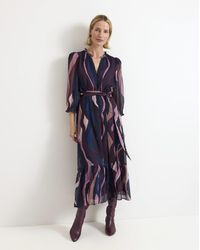 Phase Eight - Cara Puff Sleeve Swing Dress - Lyst
