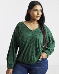 Simply Be - V-Neck Print Ls Bubble - Lyst