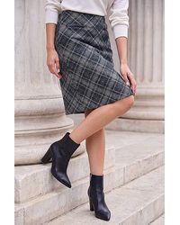 Roman - Roman Bias Check Pull On Skirt - Lyst