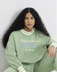 Simply Be - Verona Sweatshirt With Sporty Trim - Lyst