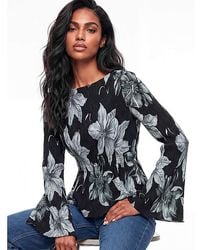 Lovedrobe - Floral Print Plisse Top - Lyst