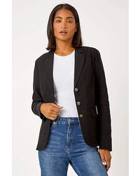 Roman - Roman Button Detail Stretch Blazer - Lyst