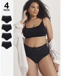 Pretty Secrets - 4 Pack Lace Top Full Knickers - Lyst