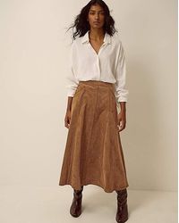 Monsoon - Josie Faux Suede Midi Skirt - Lyst