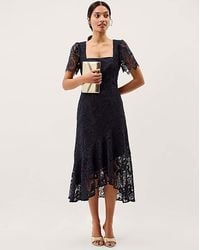 Monsoon - Harper Square Neck Midi Dress - Lyst