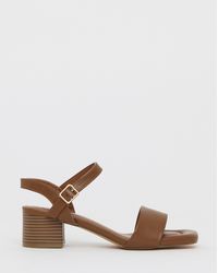 Simply Be - Low Block Heel Barely There Sandal Wide - Lyst