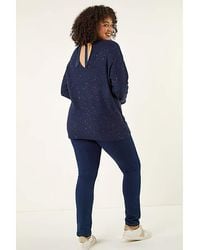 Roman Curve - Hotfix Longline Knit Jumper - Lyst