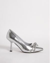 Simply Be - Diamante Knot Heeled Shoes Ex Wide Fit - Lyst