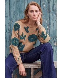 Roman - Roman Fluffy Floral Knit Jumper - Lyst
