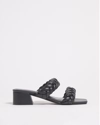 Simply Be - Plaited Low Heeled Sandals Ex Wide - Lyst