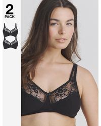 Pretty Secrets - 2 Pack Lace Non Wired Full Cup Bras - Lyst