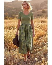 Roman - Roman Floral Print Pocket Midi Dress - Lyst
