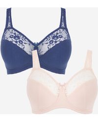 Pretty Secrets - 2 Pack Lace Non Wired Full Cup Bras - Lyst