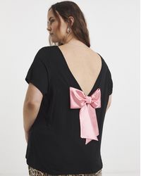 Simply Be - Satin Bow Back Top - Lyst