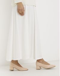Heavenly Soles - Low Block Heel Court Shoes Wide - Lyst