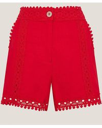 Monsoon - Irina High-Waisted Lace Shorts - Lyst